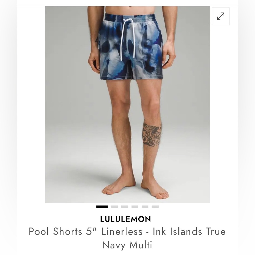 lululemon athletica Men's Abstract Blue Swim Shorts
Ink Islands